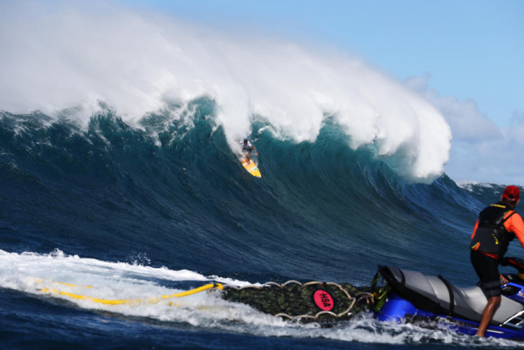 Albee Layer, local do pico, ficou em segundo lugar no Pe'ahi Challenge | Crédito: WSL / Cestari
