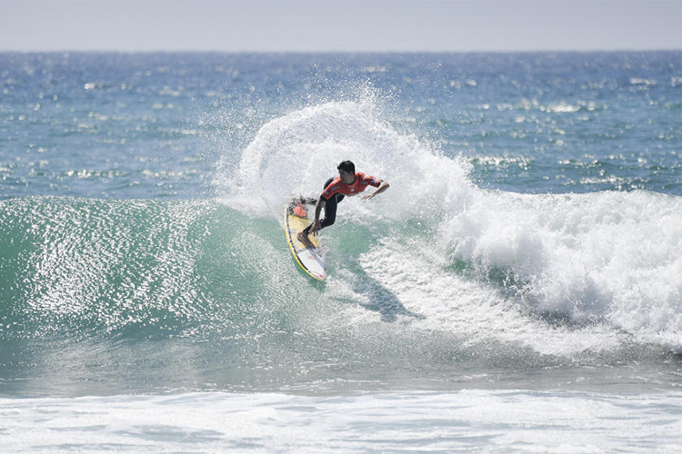 Gabriel Medina durante o Hurley Pro Trestles, antes do fatídico confronto do Round 3, contra o local Tanner Gudauskas. Foto: Kirstin / WSL