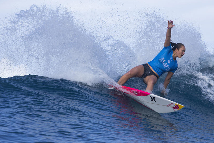Carissa Moore, defensora do título da etapa, ficou em segundo. Foto: WSL