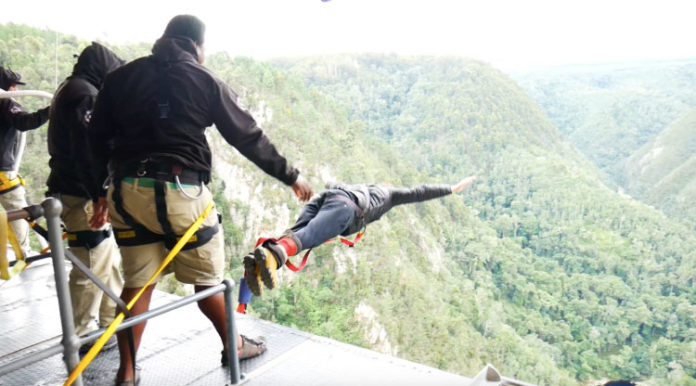 bungee jump na África do Sul