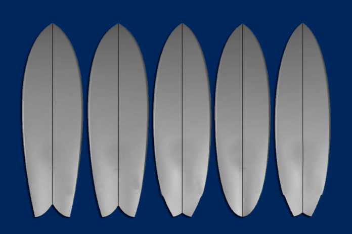 Outline de uma prancha de surf